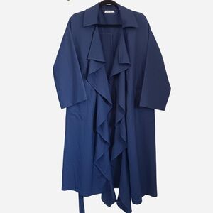 Honey Belle Navy Blue Drape Coat